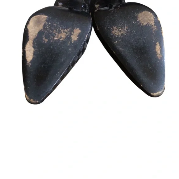 Vintage 90’s Bottega Veneta Black Classic Silk Woven Pumps EU39 US 9 ITALY RARE - Picture 11 of 16